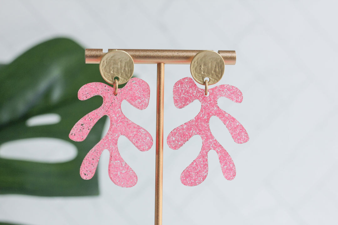 Abstract Coral Earrings