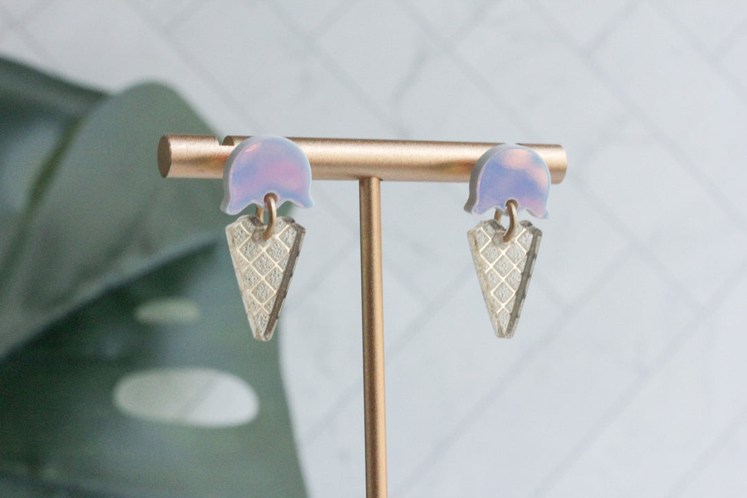 Mini Ice Cream Cone Earrings