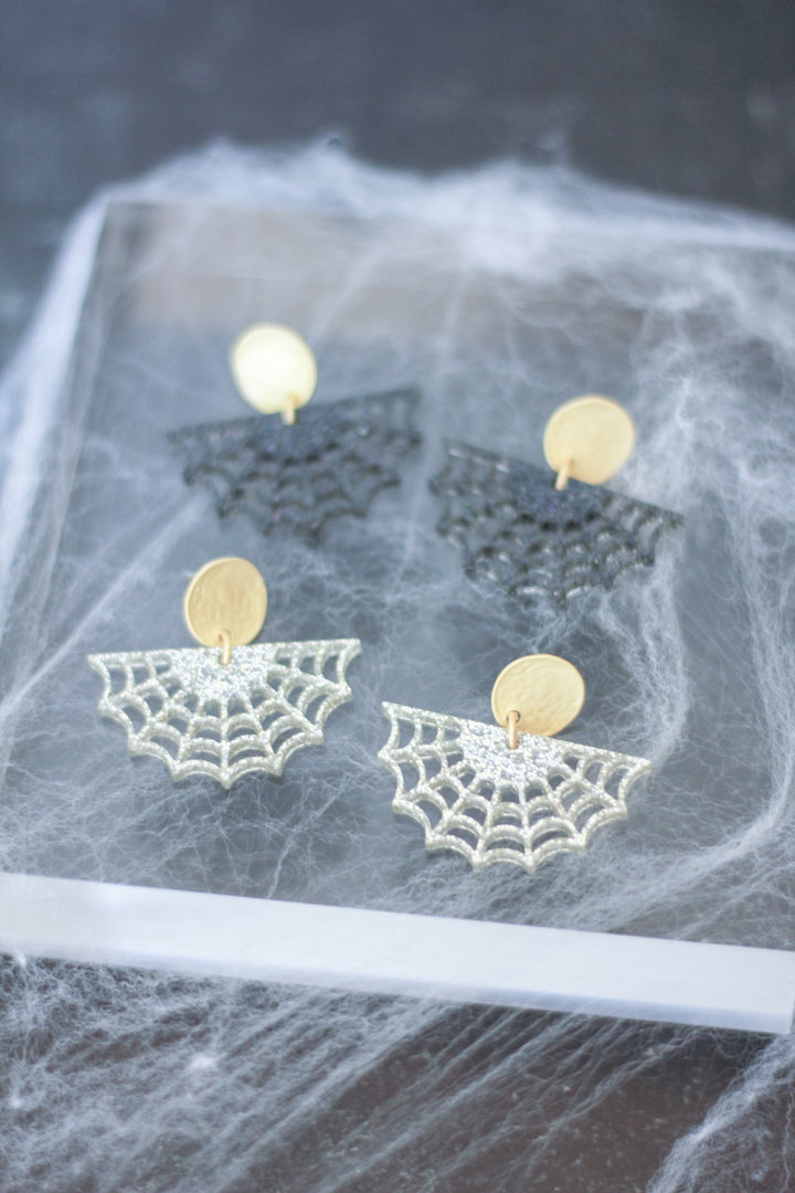 Spiderweb Fan Earrings