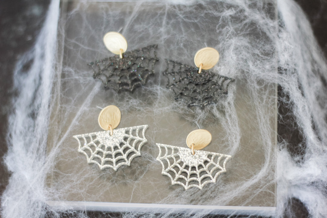 Spiderweb Fan Earrings