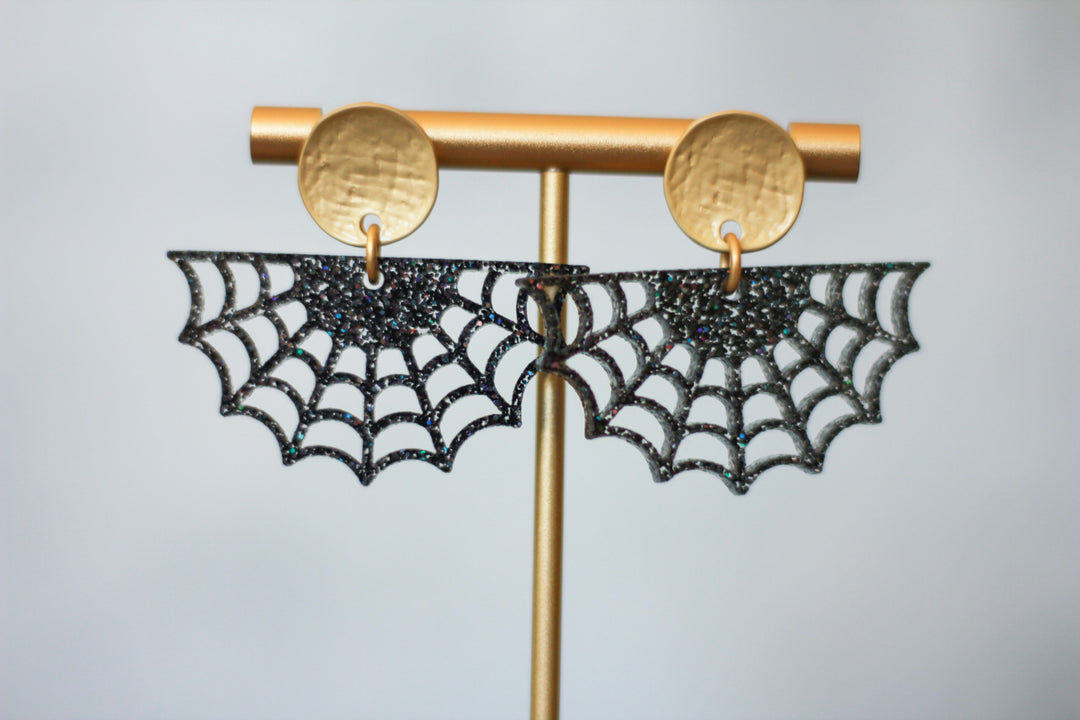 Spiderweb Fan Earrings