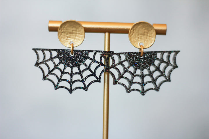 Spiderweb Fan Earrings