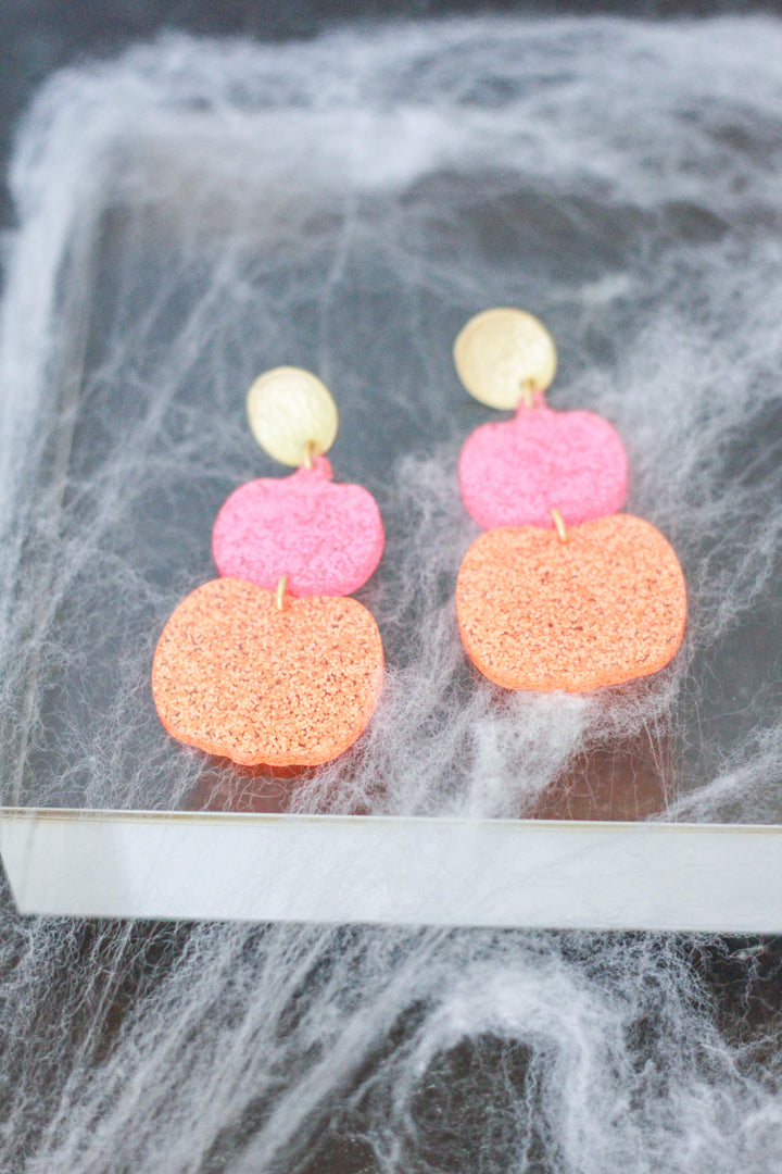 Stacked Pumpkin Earrings