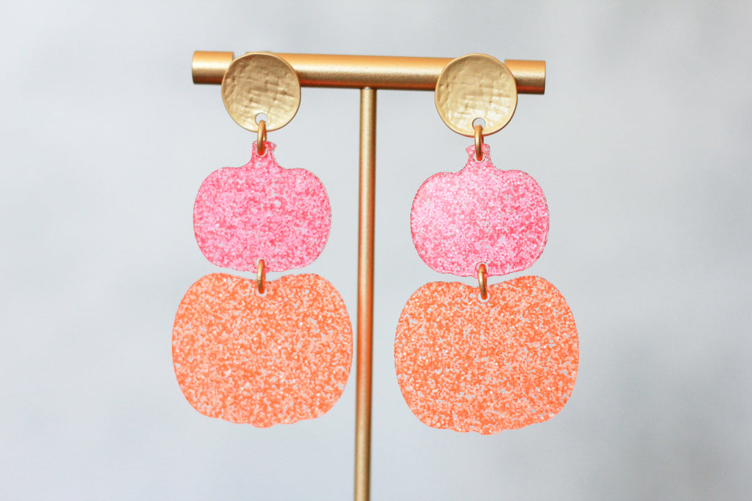 Stacked Pumpkin Earrings