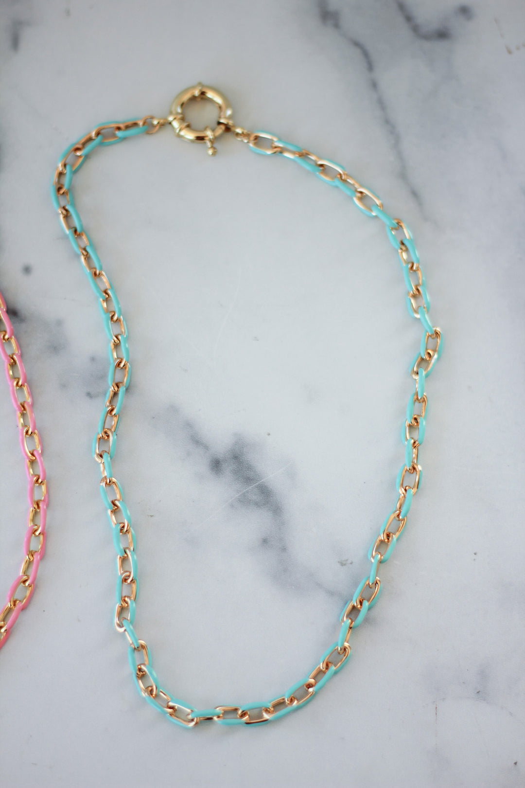 Chunky Enamel Chain Necklace