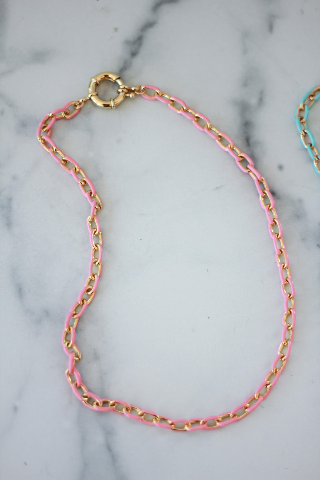 Chunky Enamel Chain Necklace