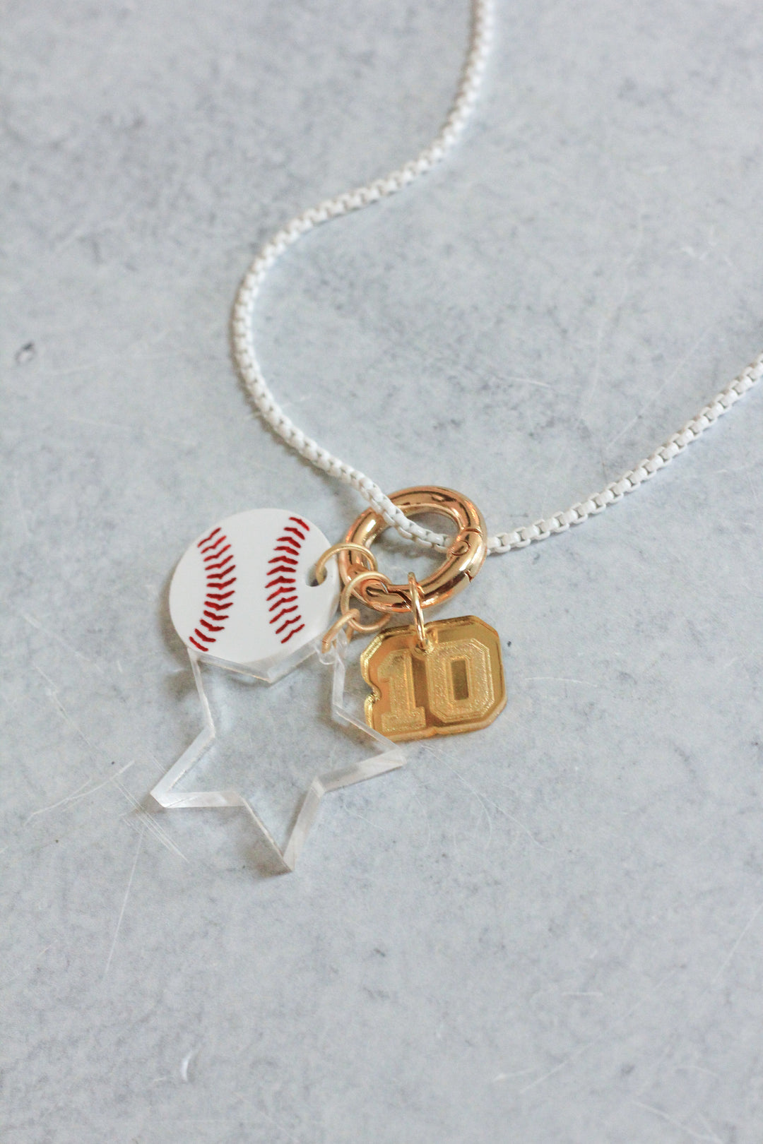 Sports Charm Enamel Chain Necklace