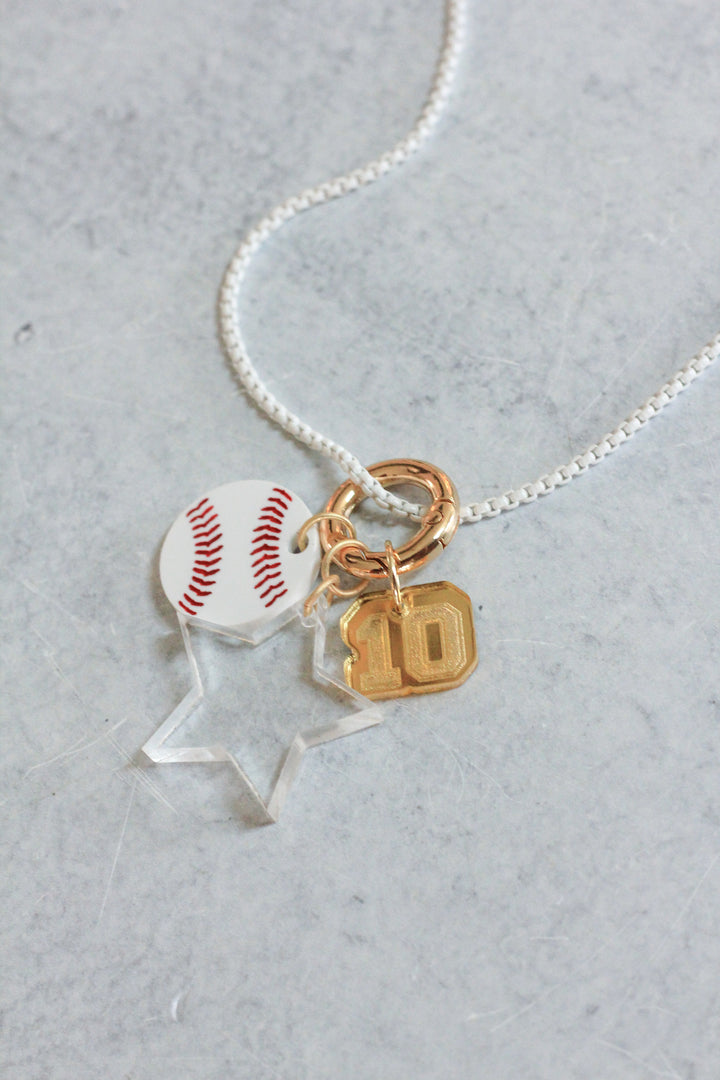 Sports Charm Enamel Chain Necklace