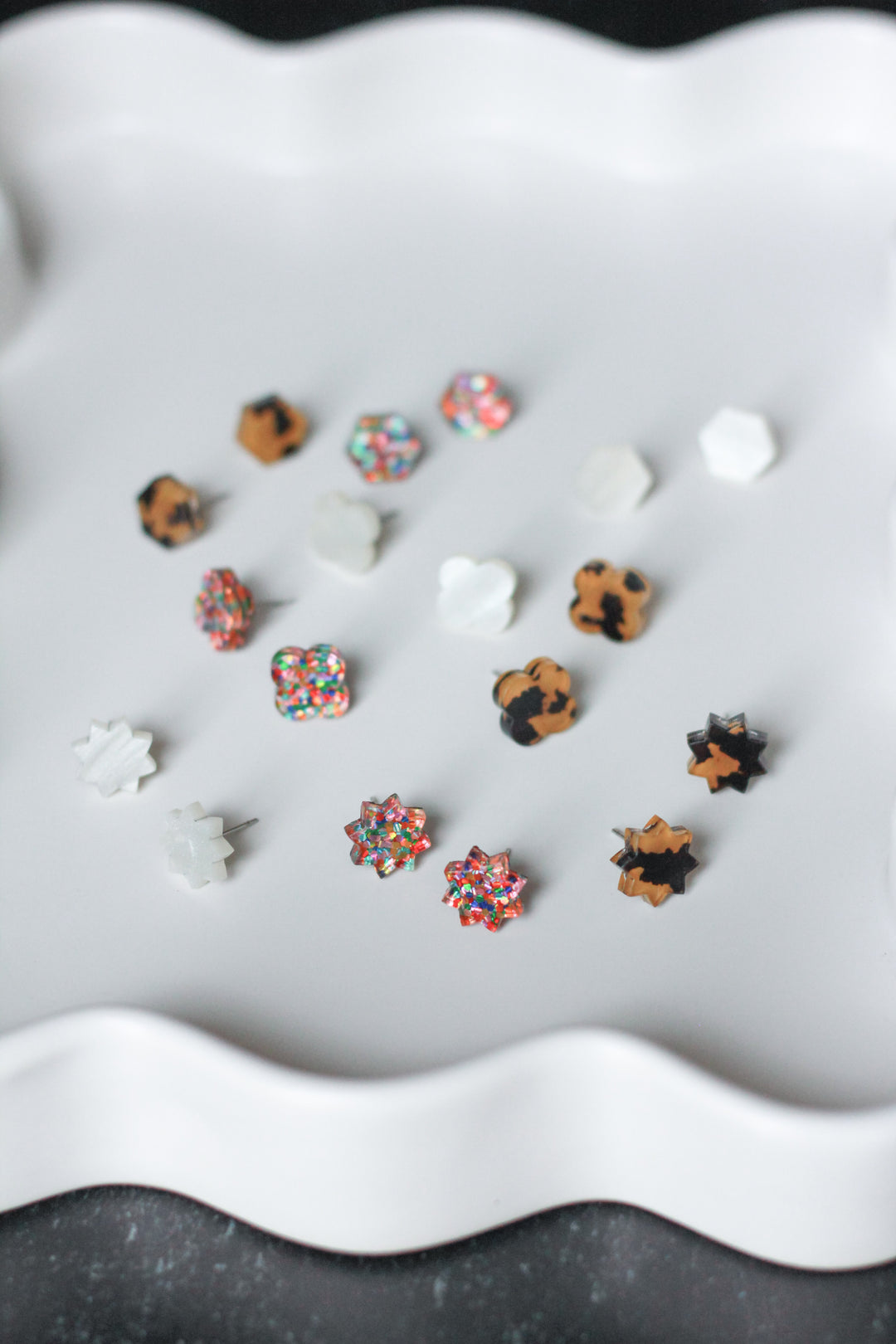 Clover Acrylic Studs