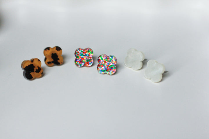 Clover Acrylic Studs