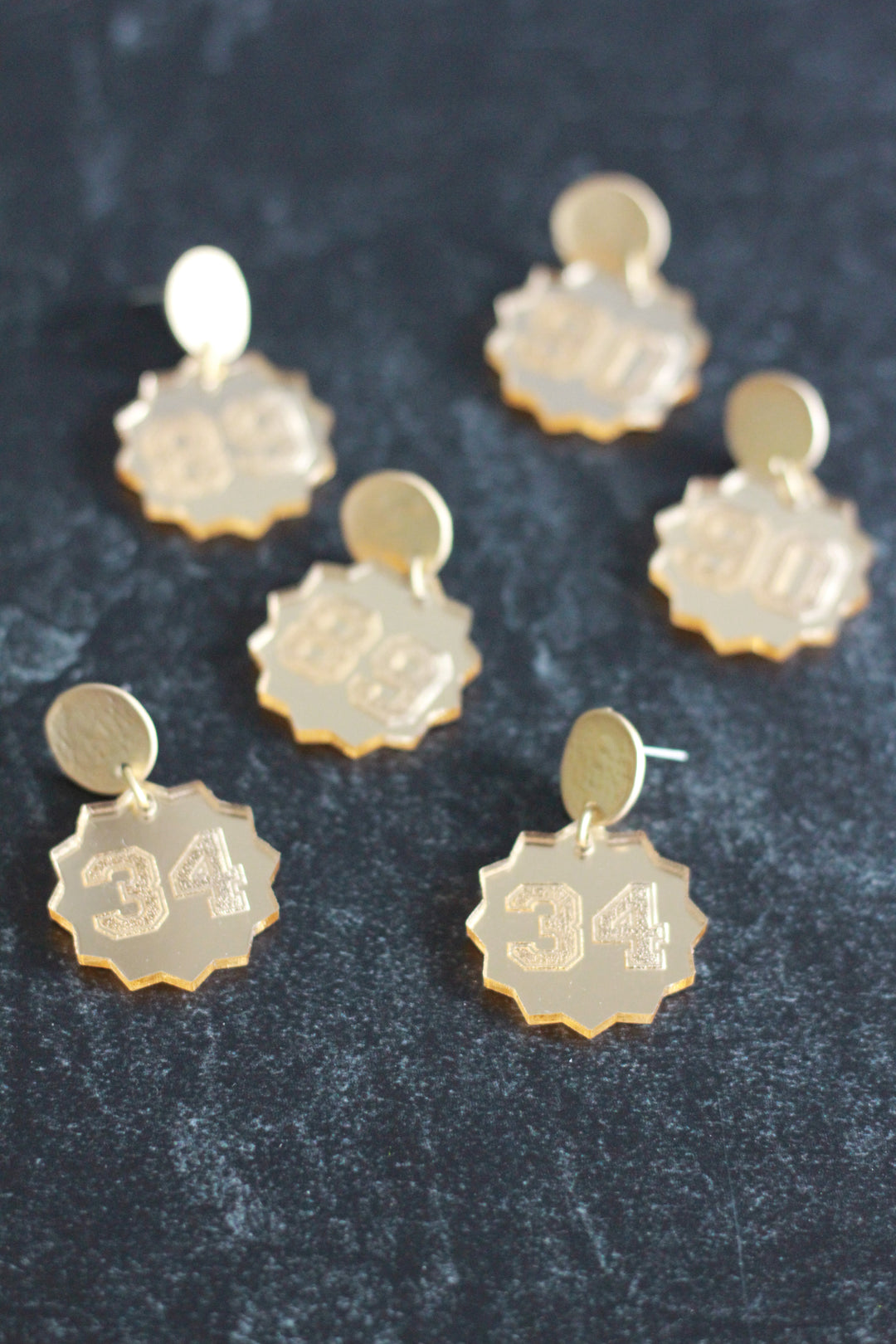 Team Number Earrings