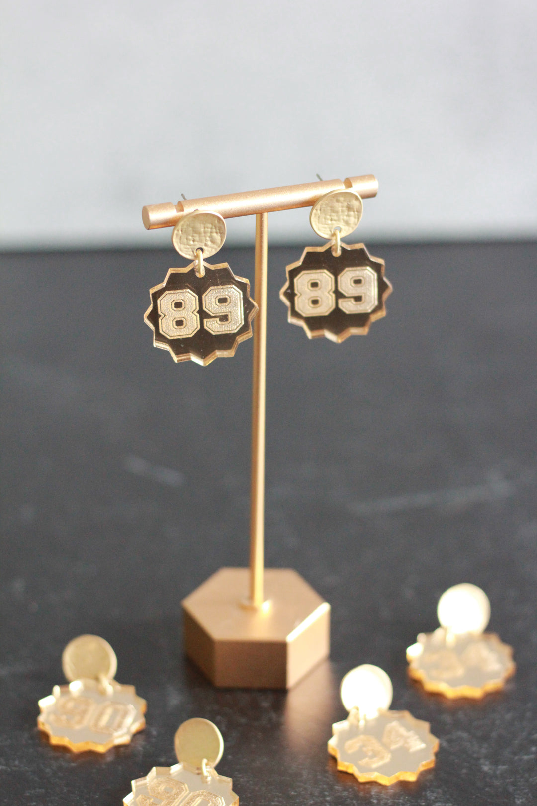 Team Number Earrings