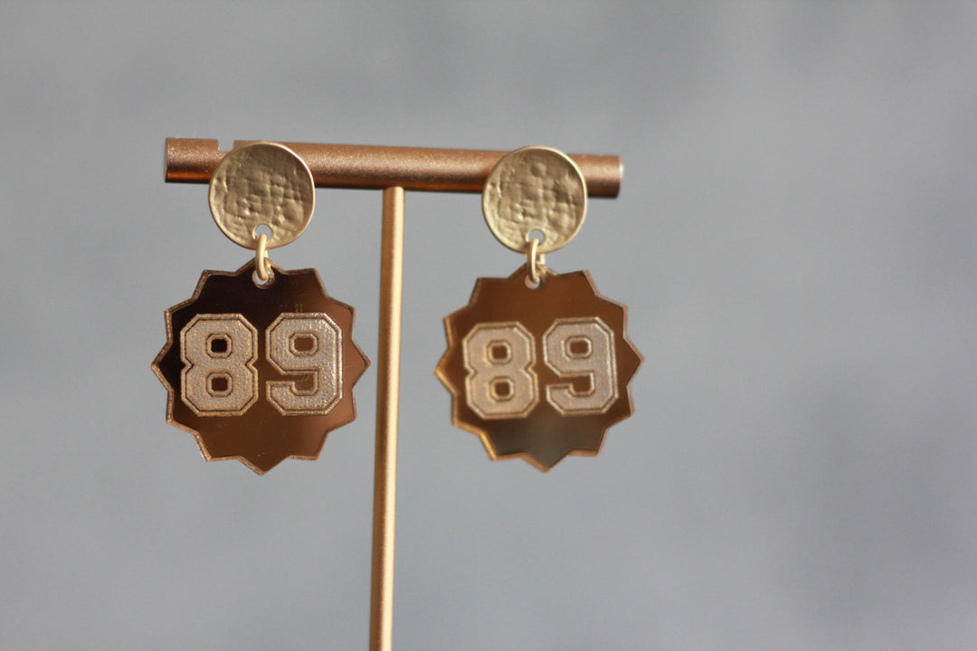 Team Number Earrings