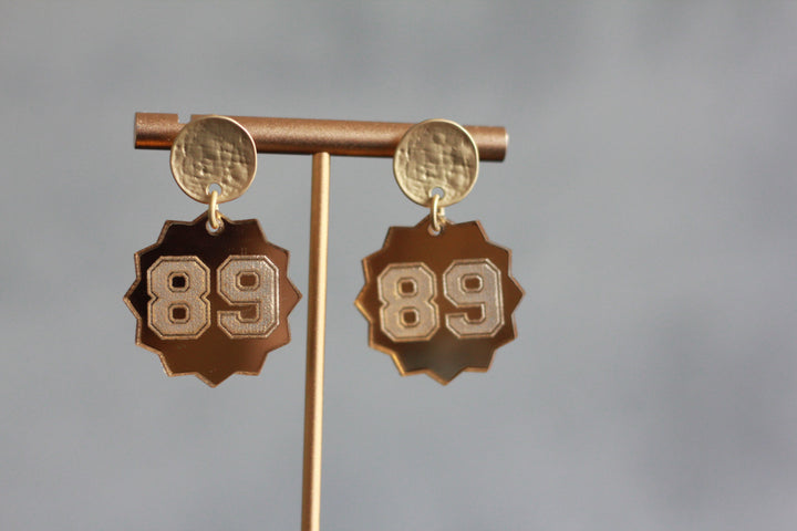 Team Number Earrings