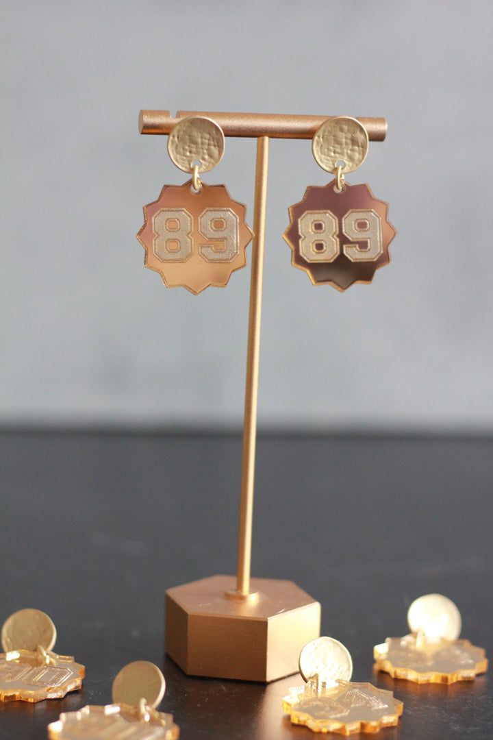 Team Number Earrings