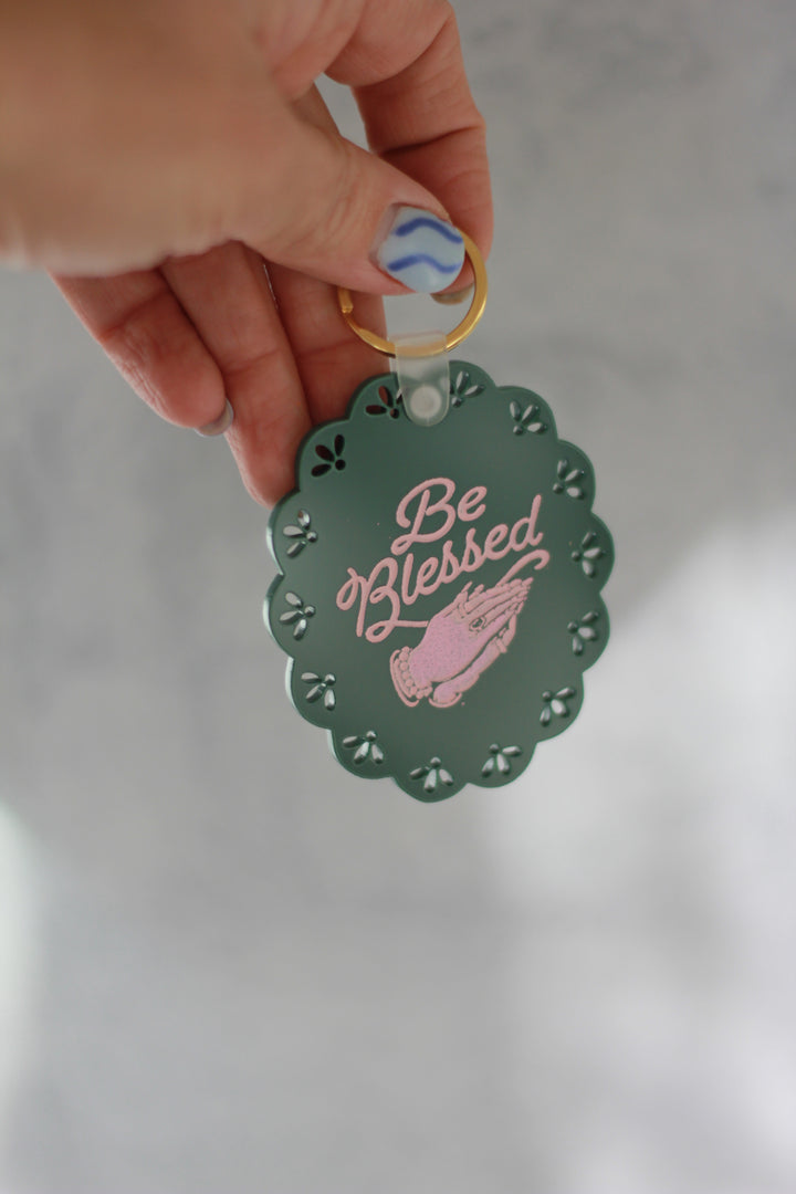 Mary Ryan Brown Be Blessed Keychain