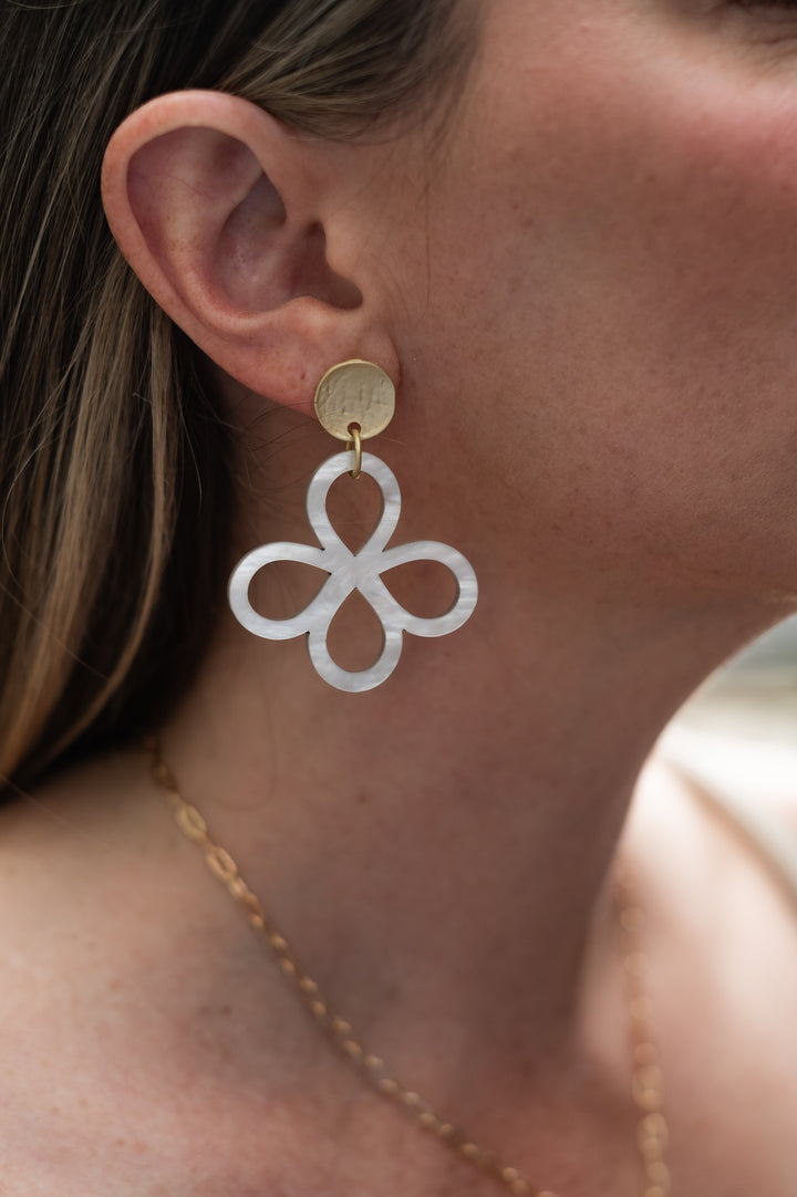 The Clara  - Loopy Clover Acrylic Earrings
