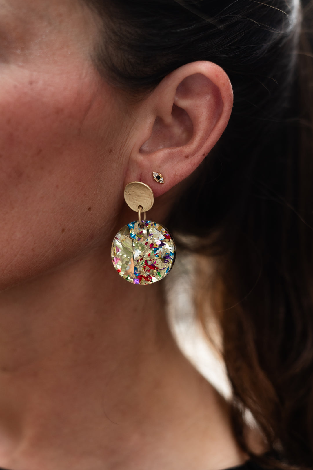 The Emma - Acrylic Circle Stud Earrings