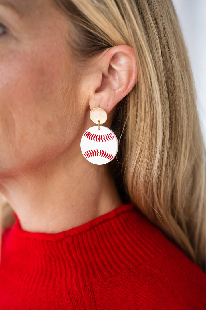 Baseball Acrylic Earrings