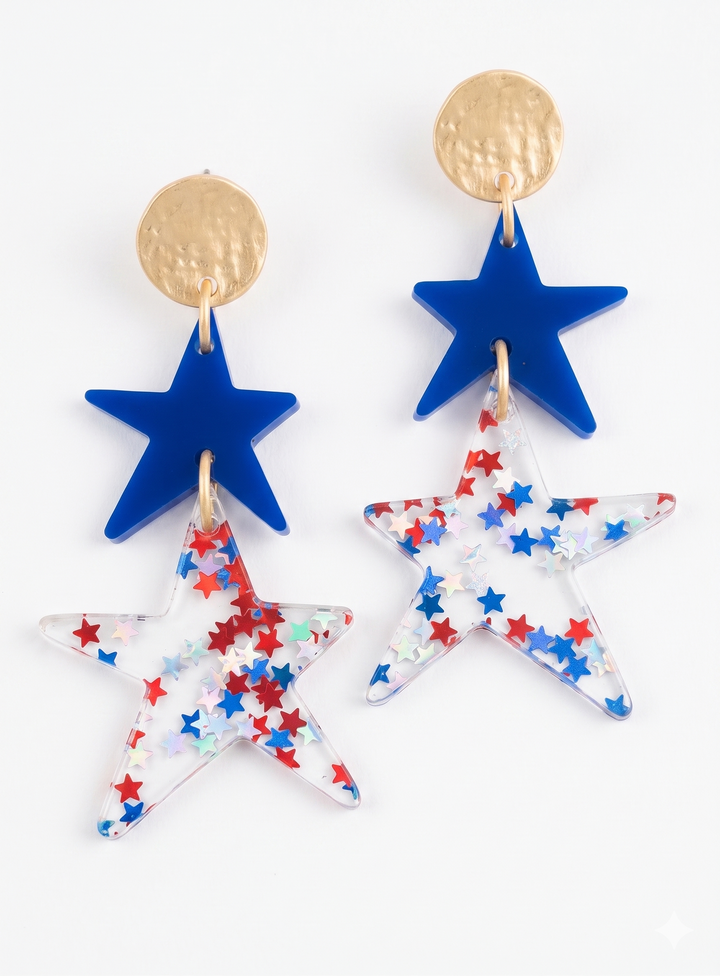 Patriotic Drop Earrings