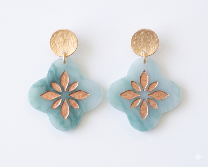 Quatrefoil Flower Earrings