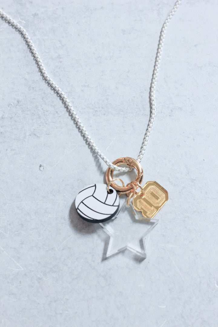 Sports Charm Enamel Chain Necklace
