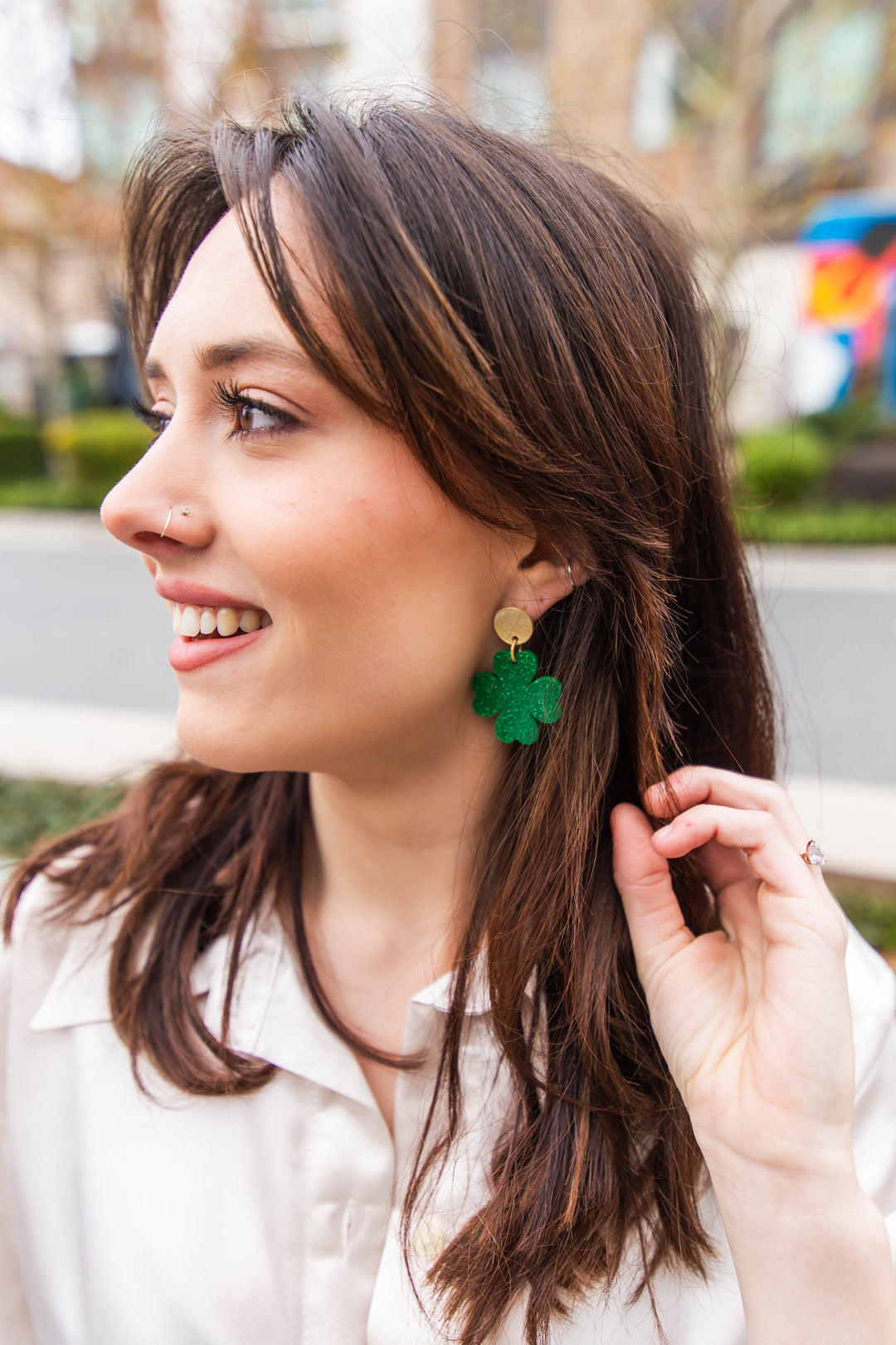 St. Patricks Day Shamrock Earrings