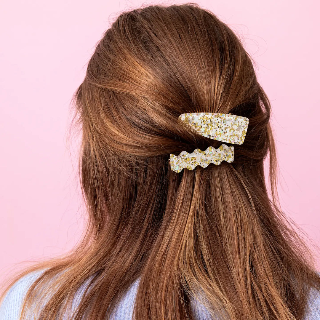 Hair Clip Set - Pearl Confetti