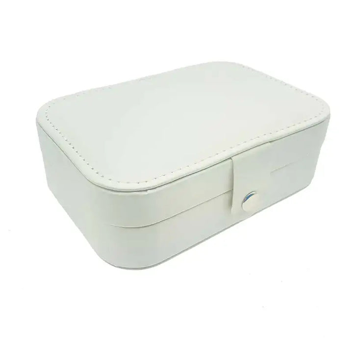 White Travel Jewelry Box - Large