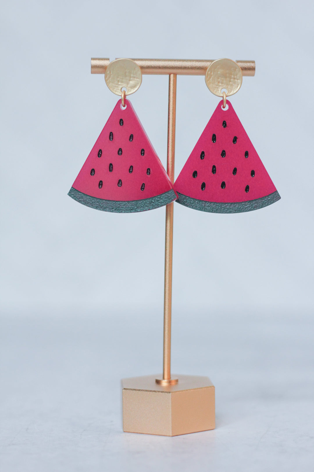 watermelon slice fruit acrylic earrings