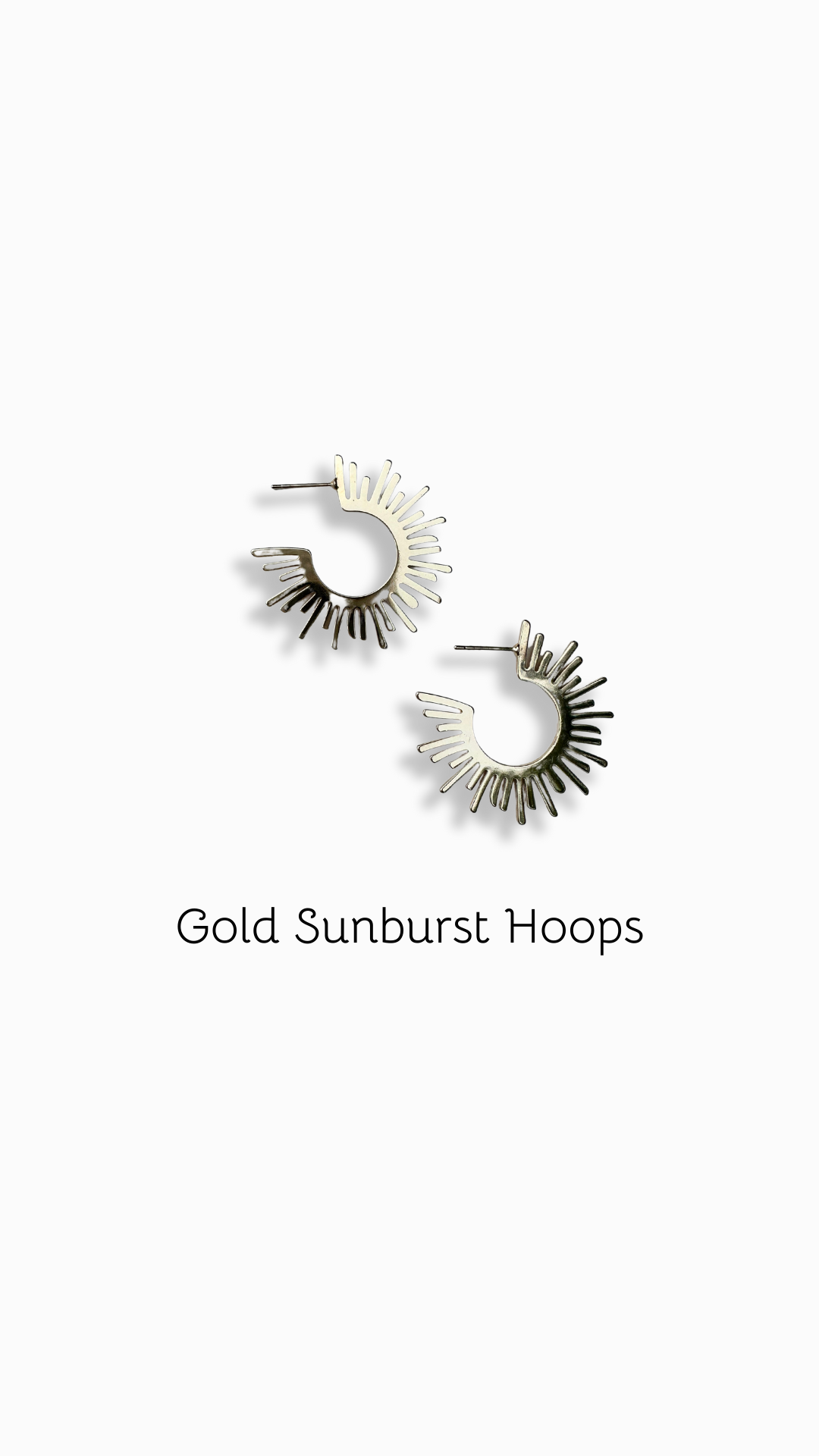 Gold Sunburst Hoops