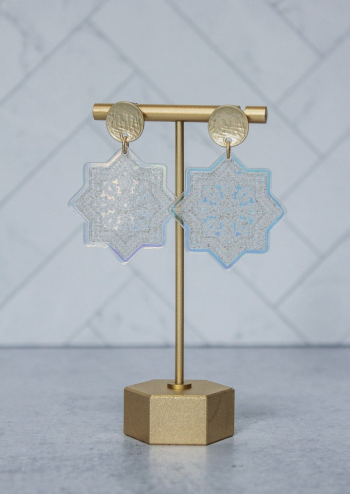 The Alia - Moroccan Iridescent Acrylic Earrings