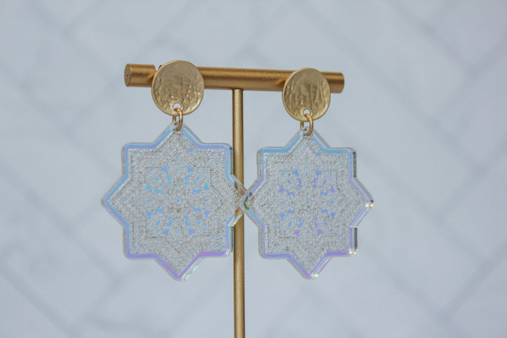 The Alia - Moroccan Iridescent Acrylic Earrings