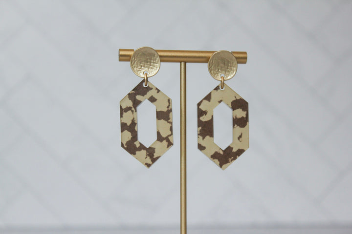 The Sara - Hexagon Acrylic Earrings