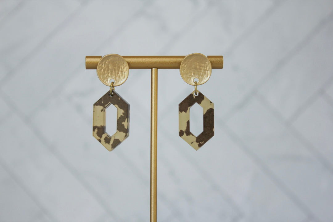 The Sara Mini - Hexagon Acrylic Earrings