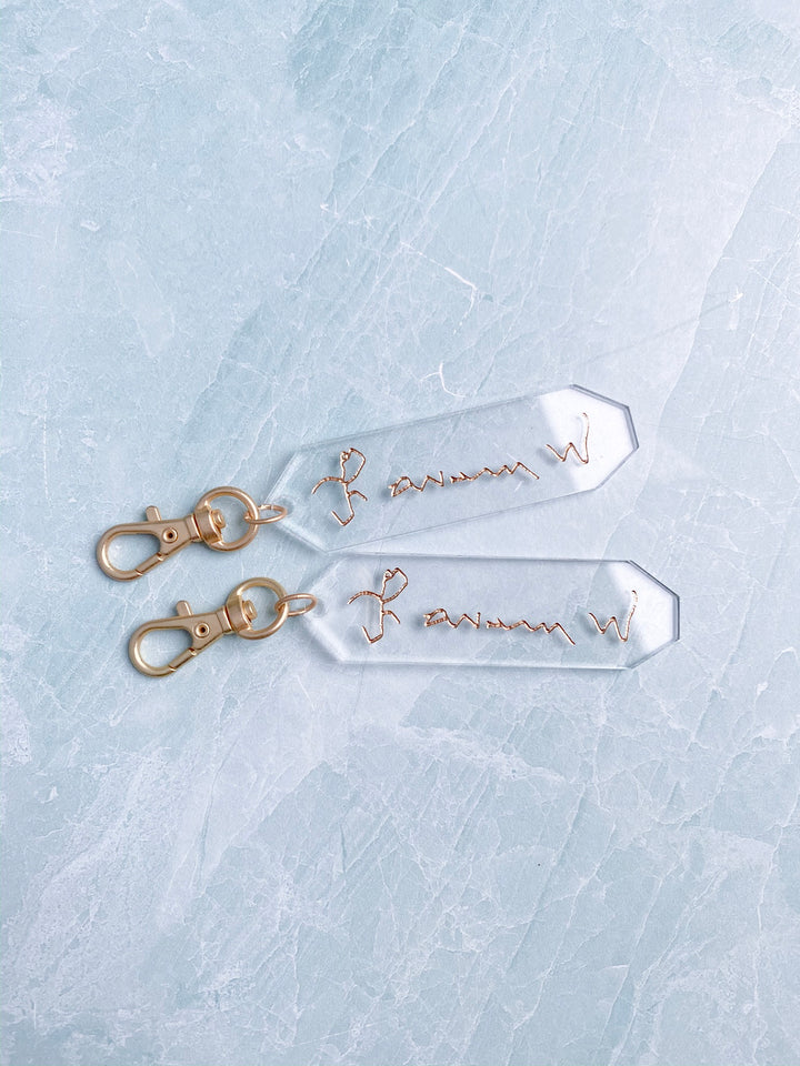 Custom Handwritten Signature Keychain