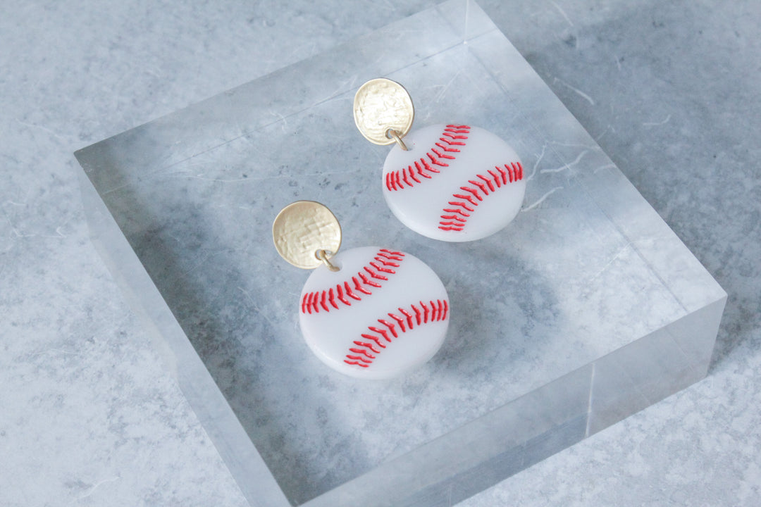 Baseball Acrylic Earrings