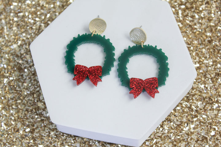 Christmas Wreath Earrings