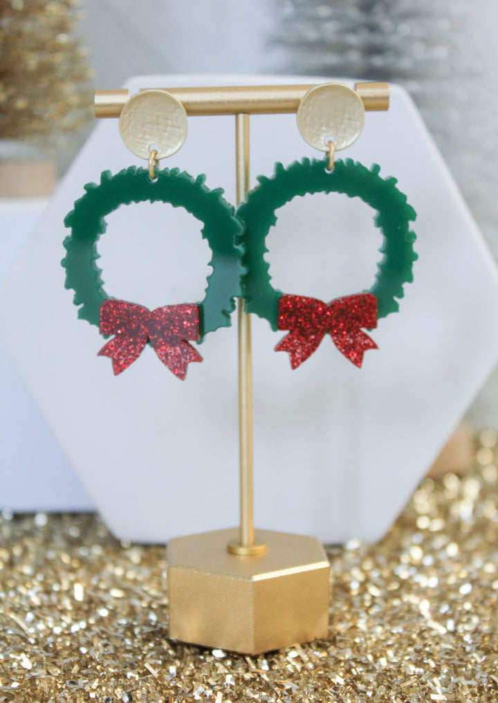 Christmas Wreath Earrings