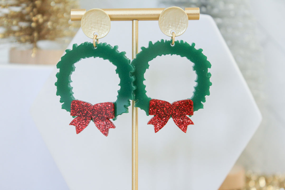 Christmas Wreath Earrings