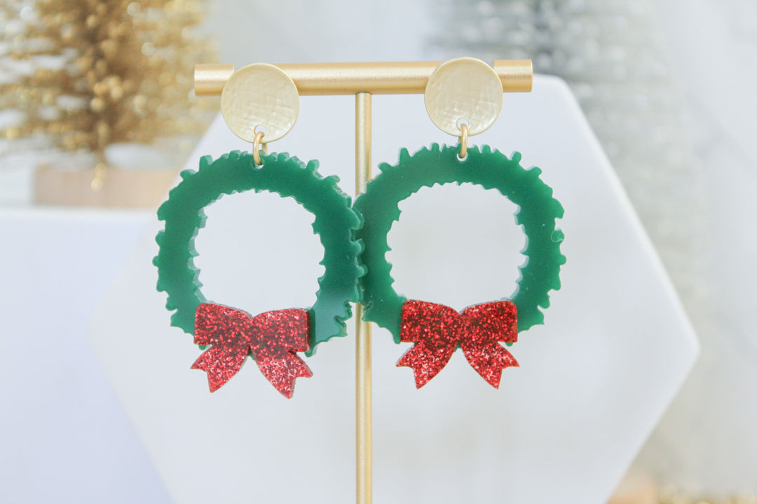 Christmas Wreath Earrings