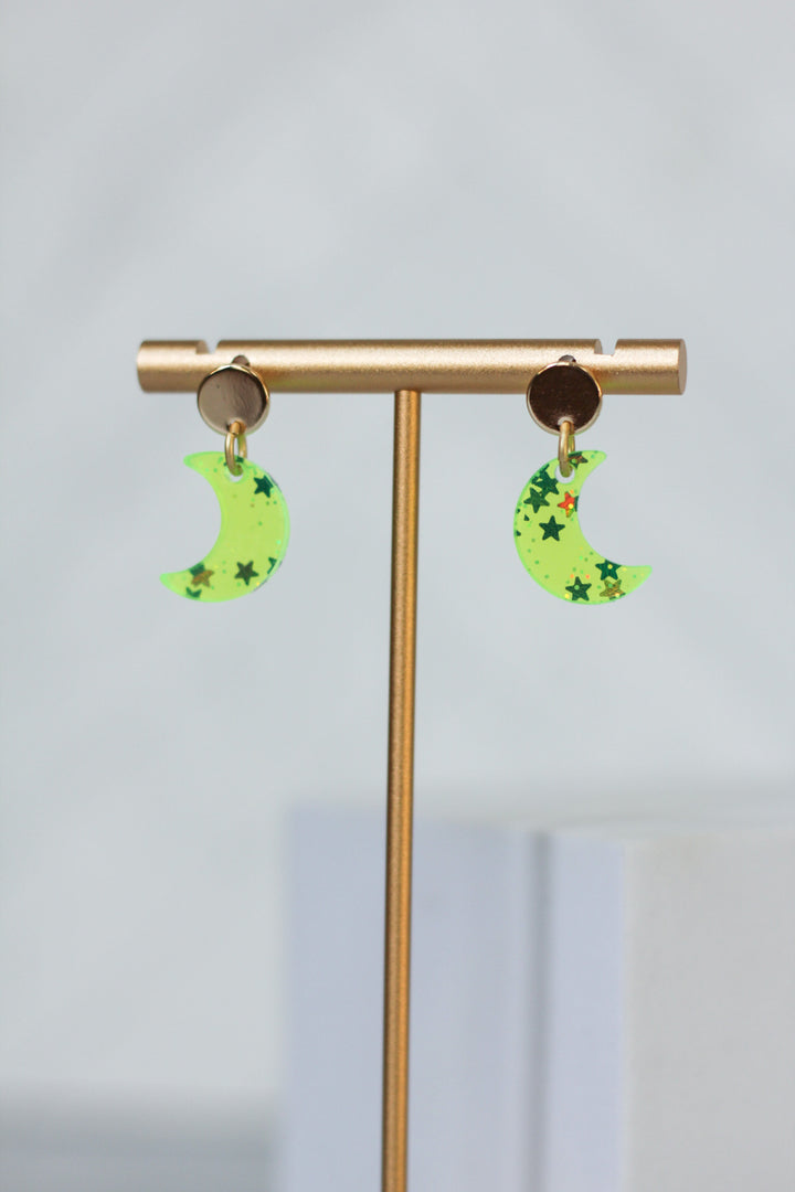 Kids Halloween Moon Earrings