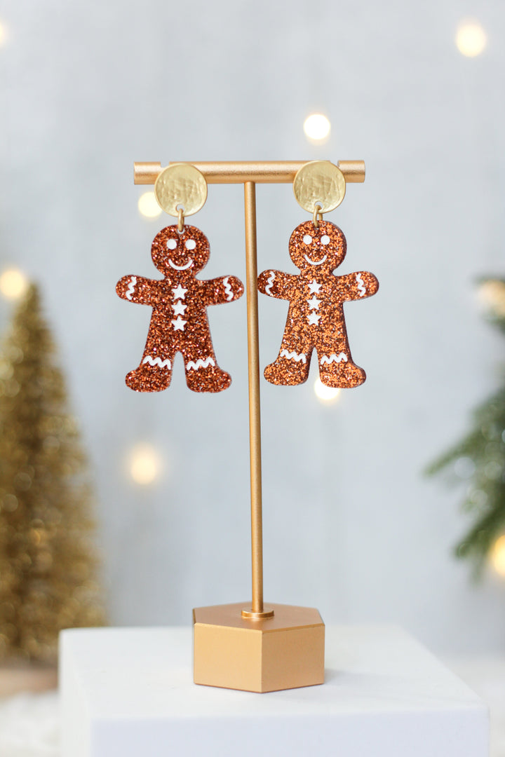 Gingerbread Man Earrings