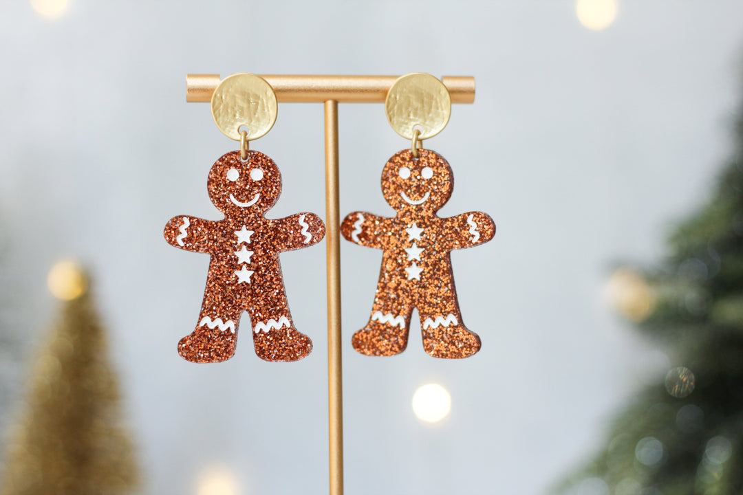 Gingerbread Man Earrings