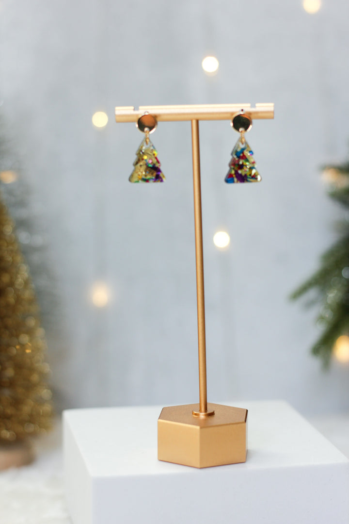 Mini Christmas Tree Earrings