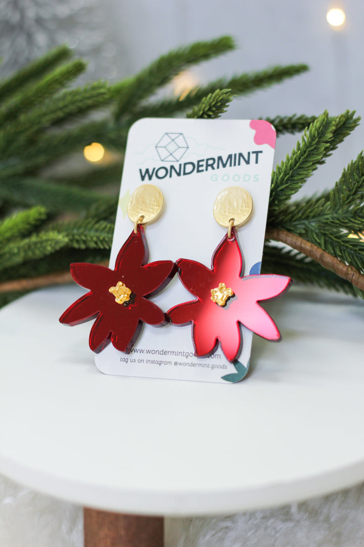 Poinsetta Earrings