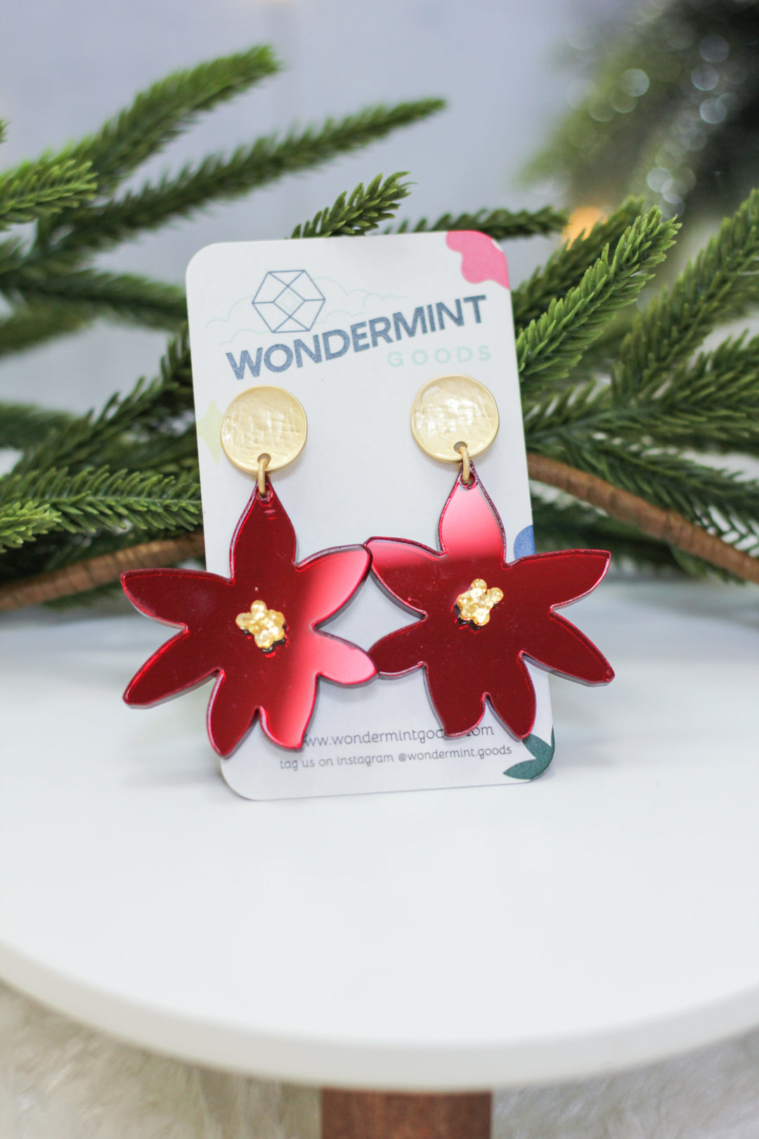 Poinsetta Earrings