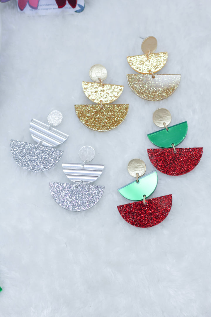 Gloria Earrings - Red & Green