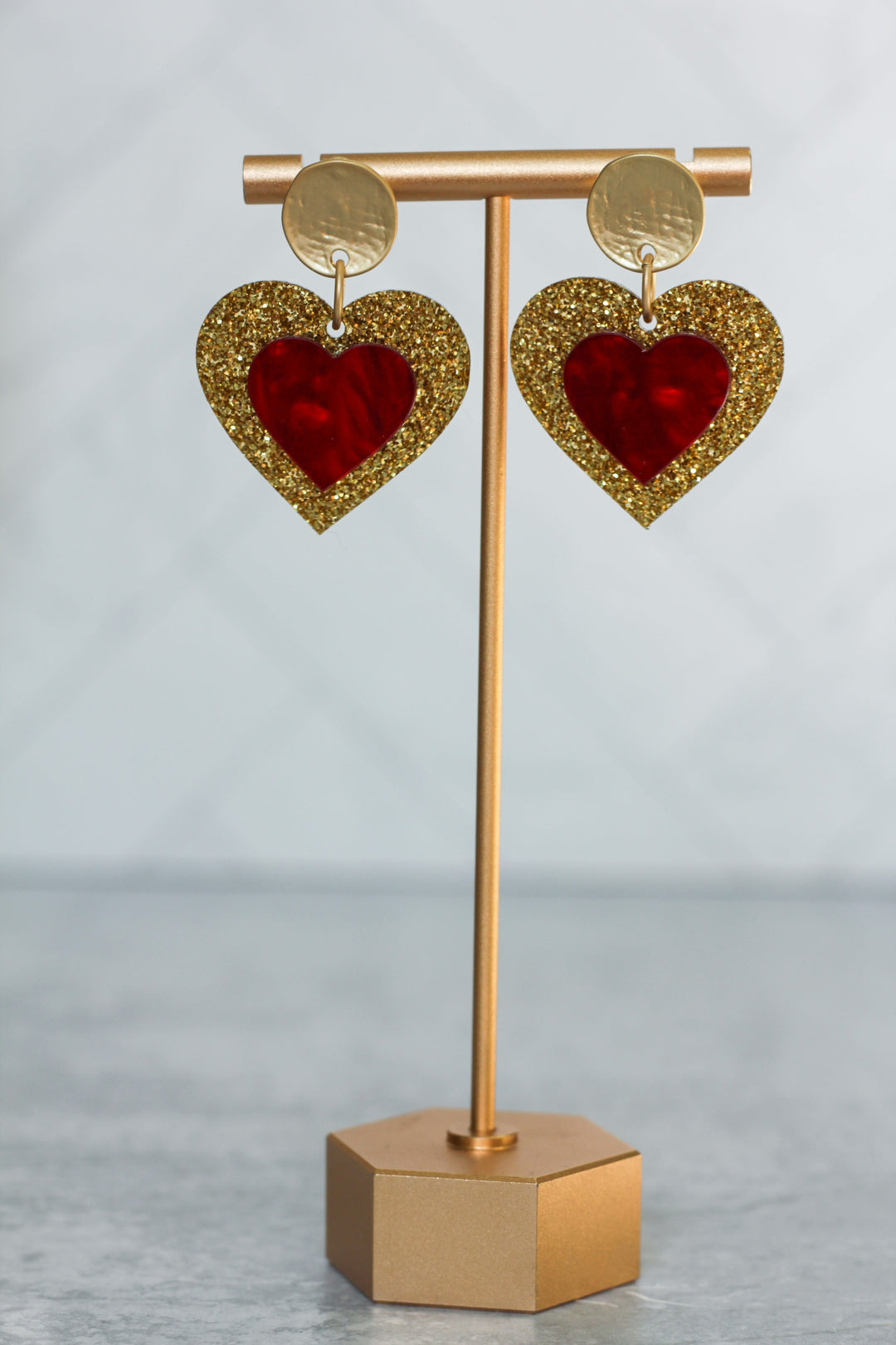 Layered Heart Earrings