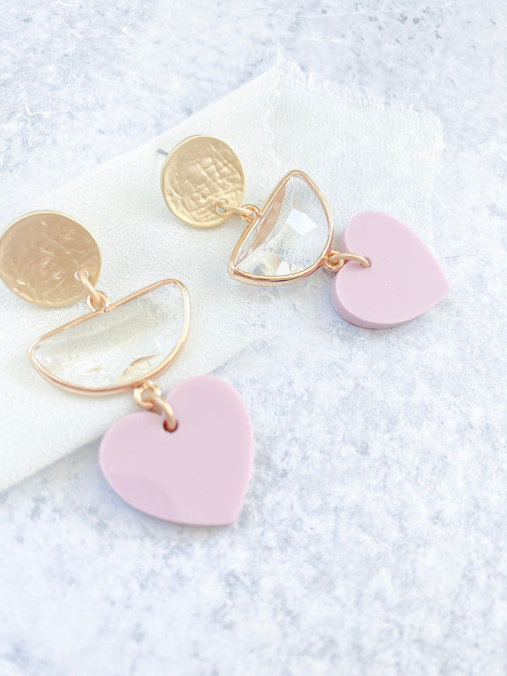 Crystal Heart Earrings